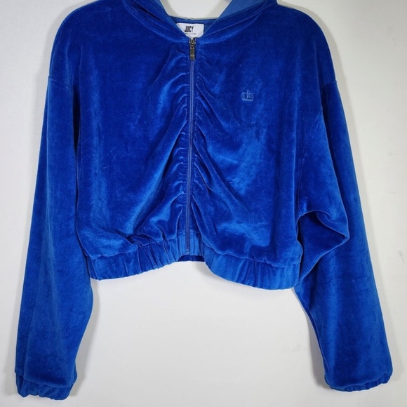 Juicy Couture Sweaters - Juicy Couture Royal Blue Velour Jacket